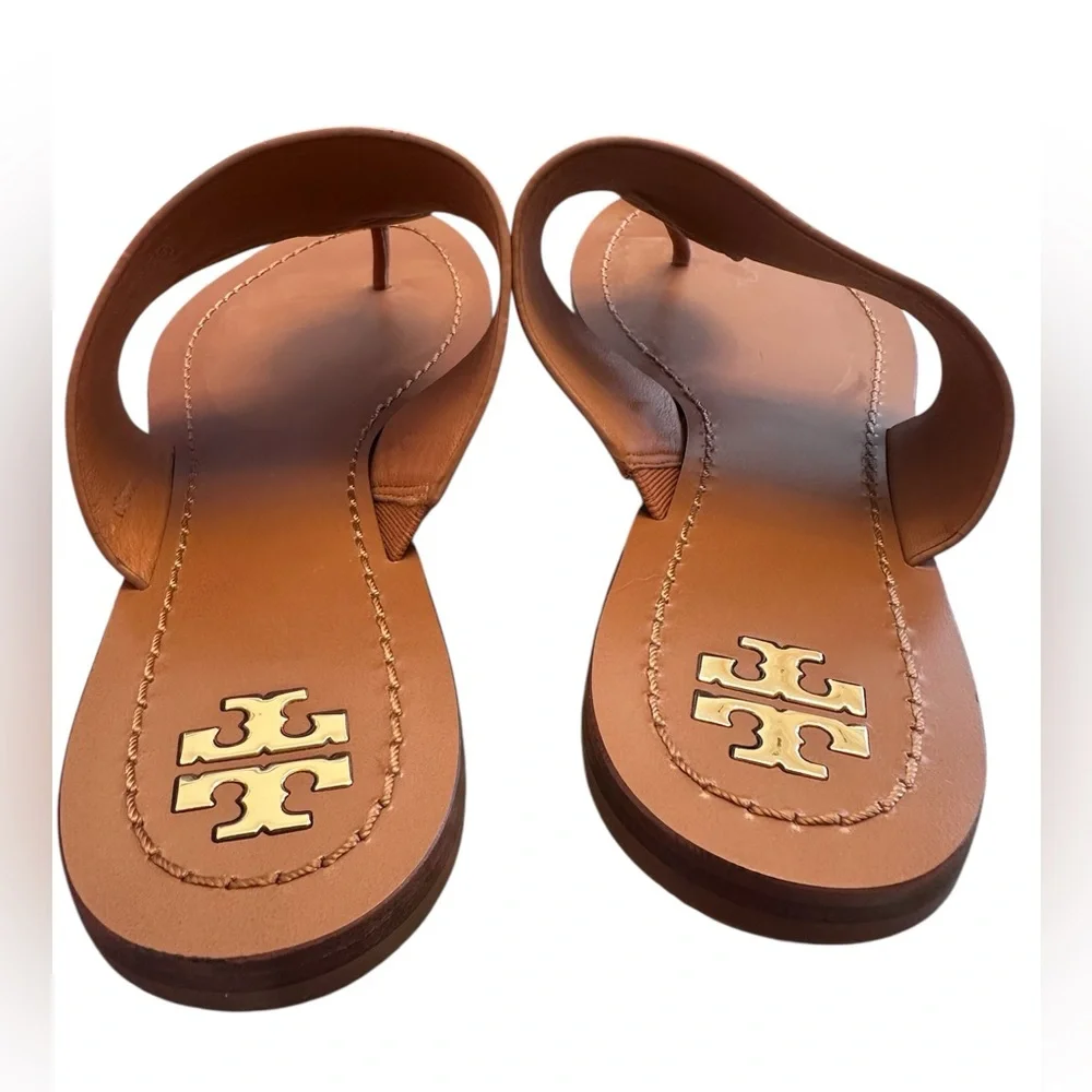 Tory Burch Patos Disk Leather Slides - Picture 4 of 6